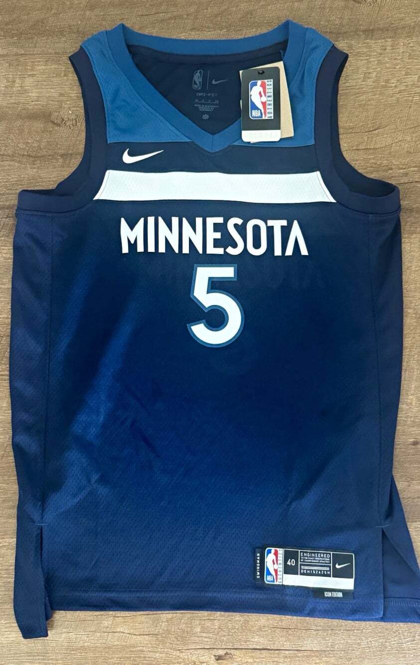 Nike NBA Minnesota Timberwolves Edwards #5 Dri-FIT Swingman Jersey Size 40 Blue